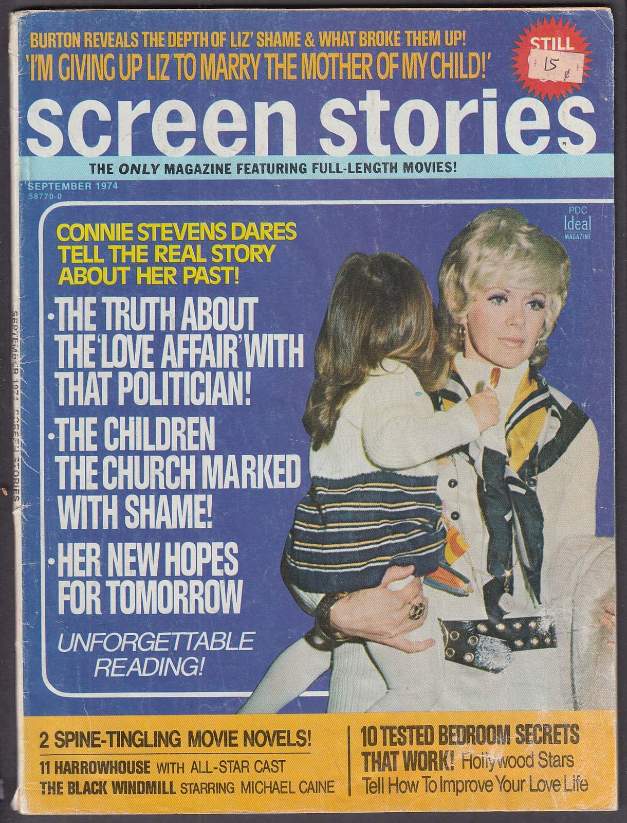 SCREEN STORIES Connie Stevens Liz & Dick 9 1974