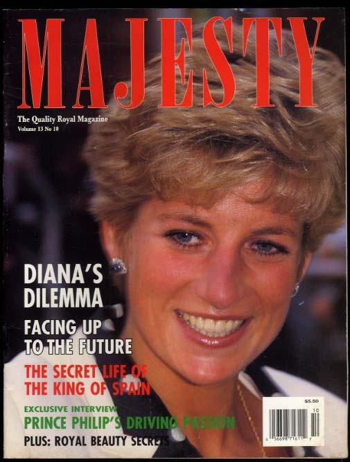 MAJESTY Vol 13 #10 Princess Diana Prince Philip King of Spain 10 1992