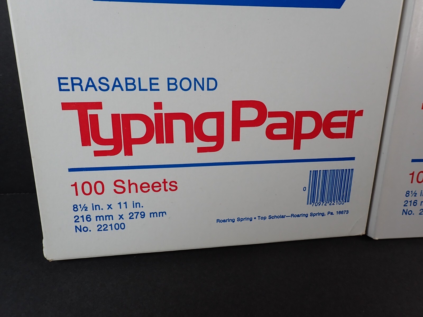 Erasable Bond Typewriter Paper Spring Brand No. 22100 2 Packs 200 Sheets Total