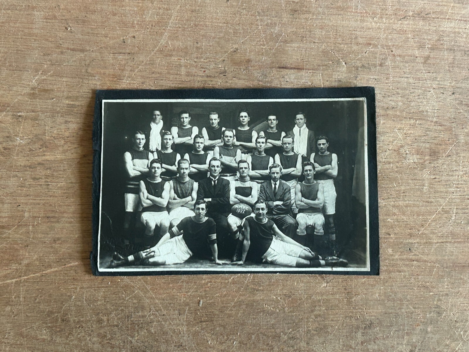 MMFC 1922 Football Club Photo B + W Adelaide Australia Photograph 3 x 4-5/8 Vtg