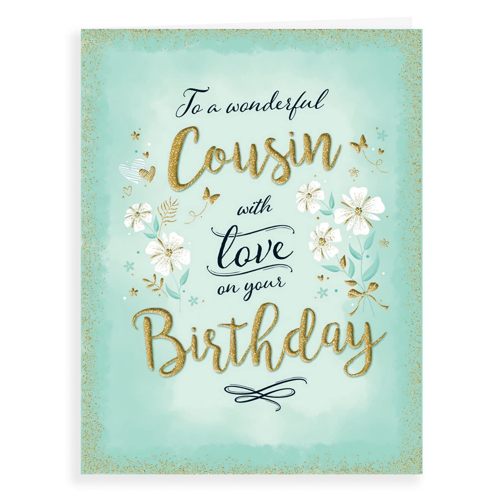 Piccadilly Greetings Modern Birthday Card Cousin F – 8 x 6 inches