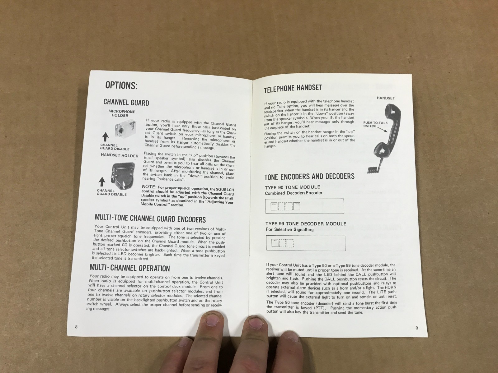 Vintage General Electric Mobile Radio – Operating Manual For C-800/900 Series