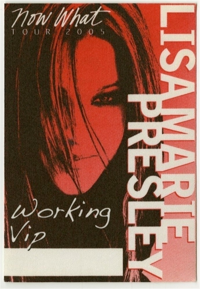 Lisa Maire Presley 2005 Now What concert tour Working Crew Backstage Pass