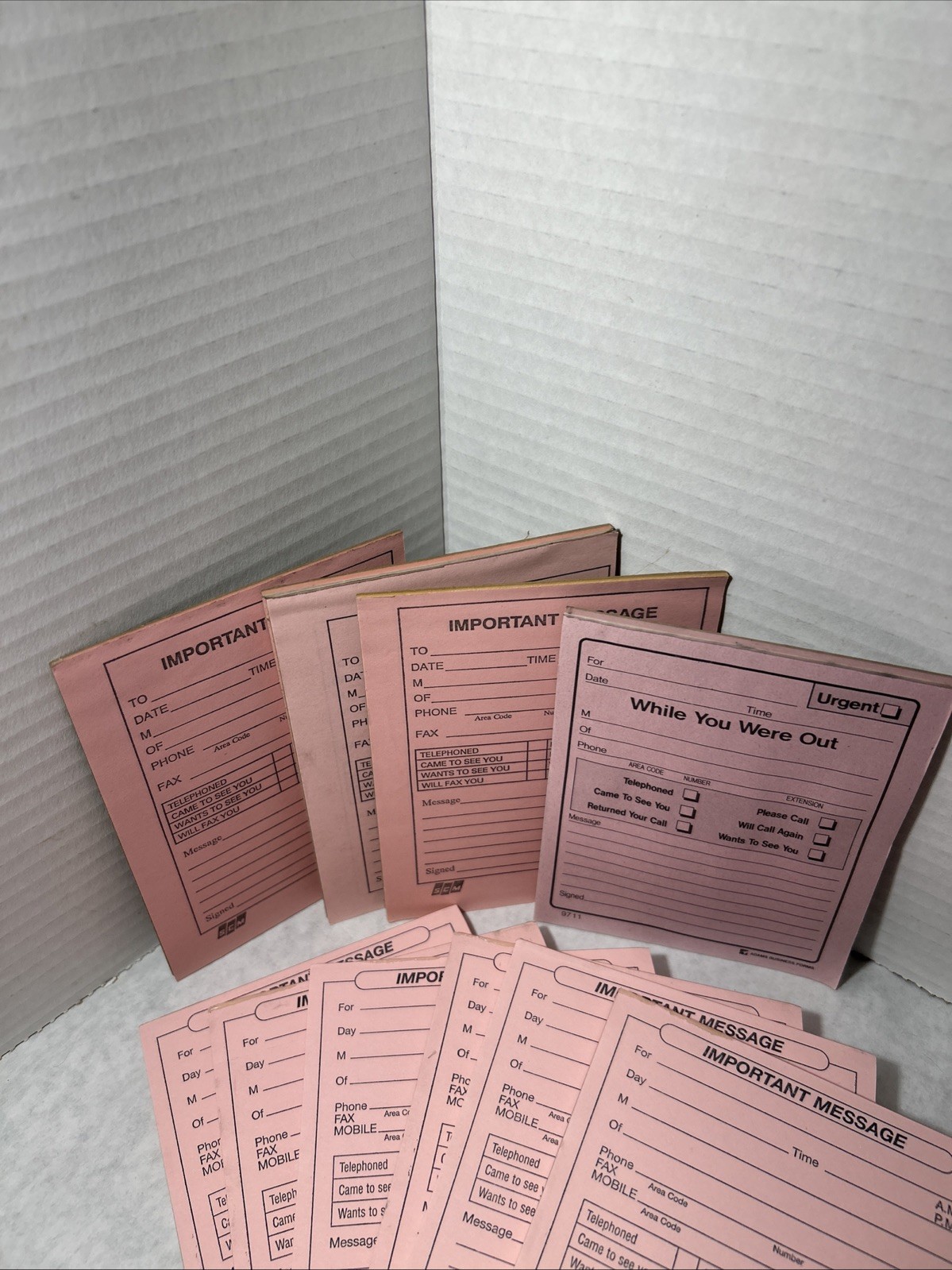 Vintage Telephone Message Pads Pink WHILE YOU WERE OUT Lot Of 6+