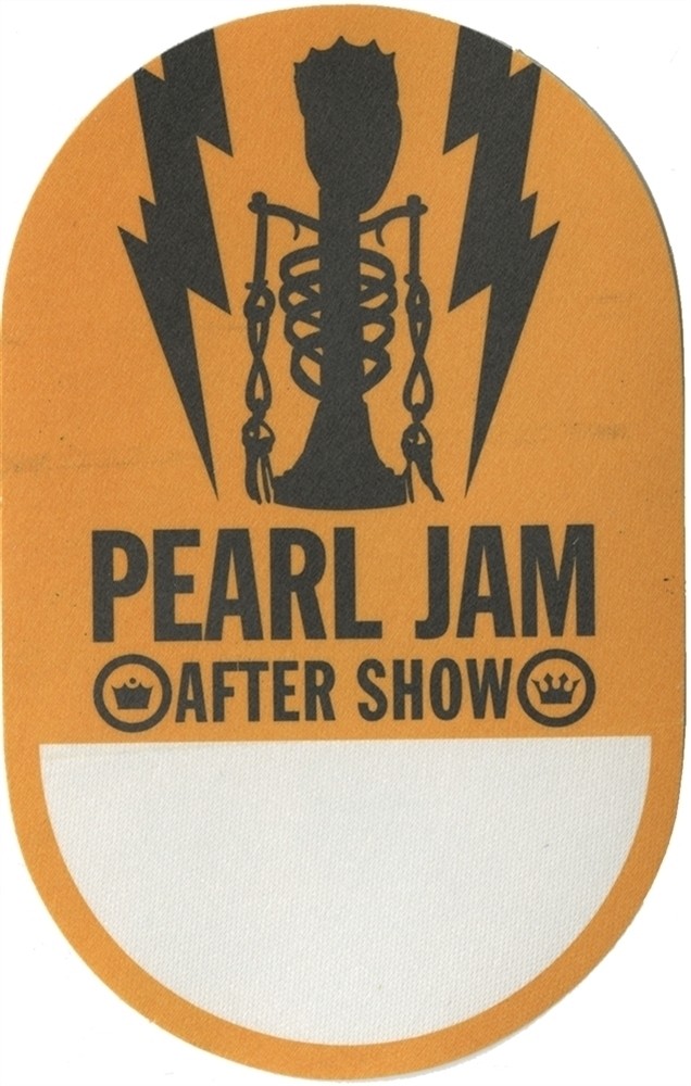 Pearl Jam 2003 Riot Act concert tour After Show Backstage Pass