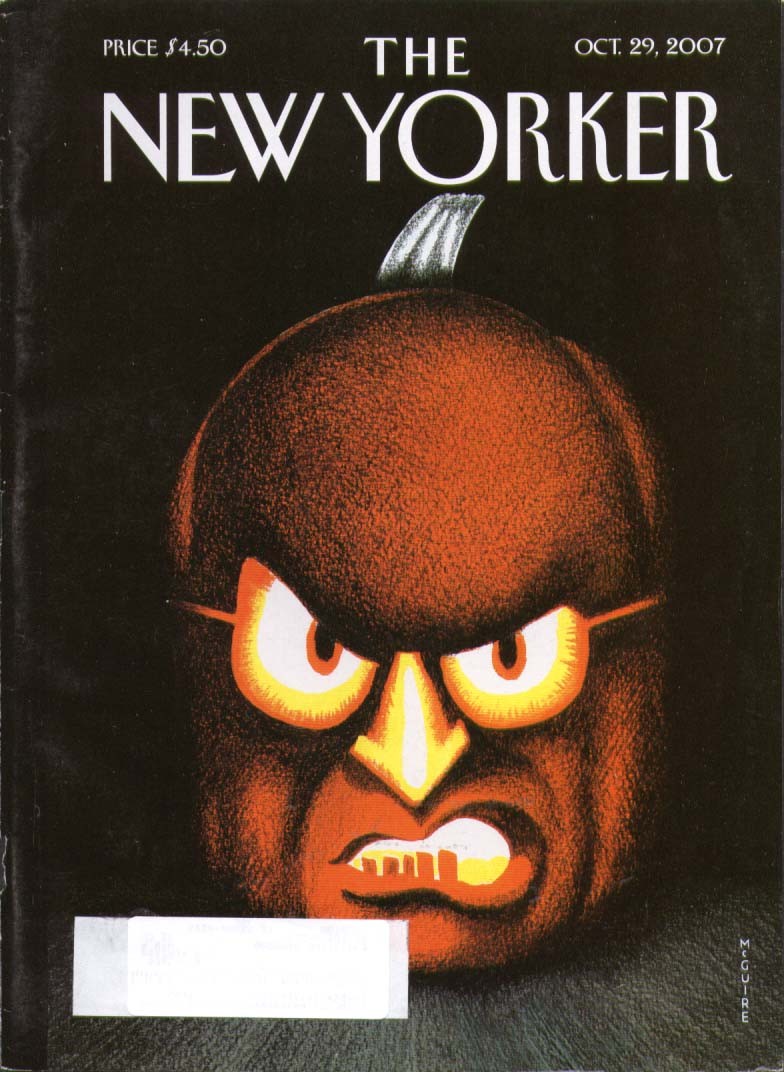 New Yorker cover McGuire Dick Cheney pumpkin 10/29 2007