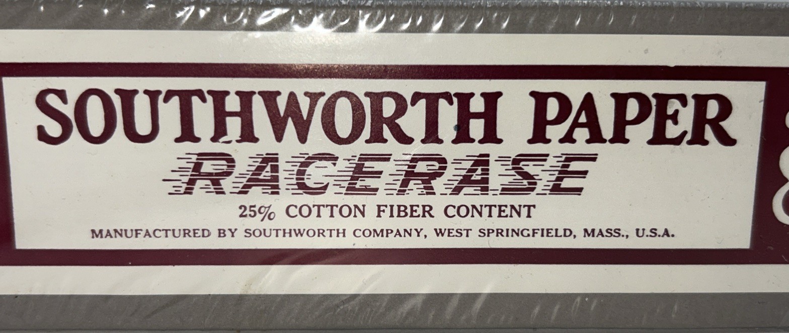 VTG Southworth Paper RaceRase 8.5×13″ Ruled Cockle Finish 419 D R 500 Sheets