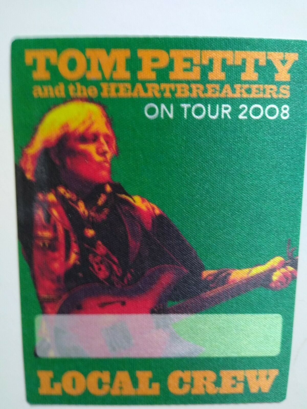 Tom Petty And The Heartbreakers Backstage Pass Original Local Crew Green 2008