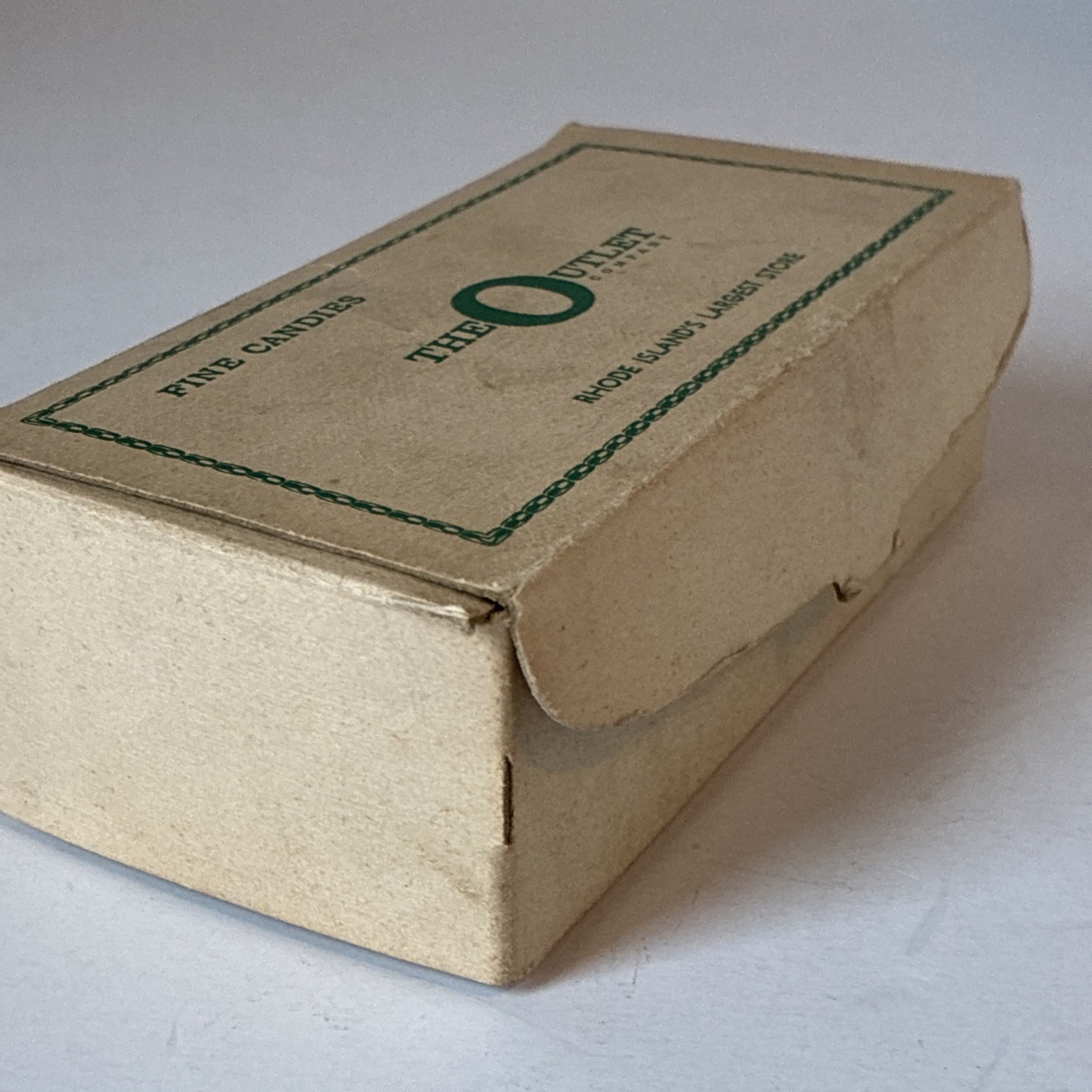 Lot of 2 Vintage Boxes – Outlet Store Candy Box & Coronation Christmas Card Box