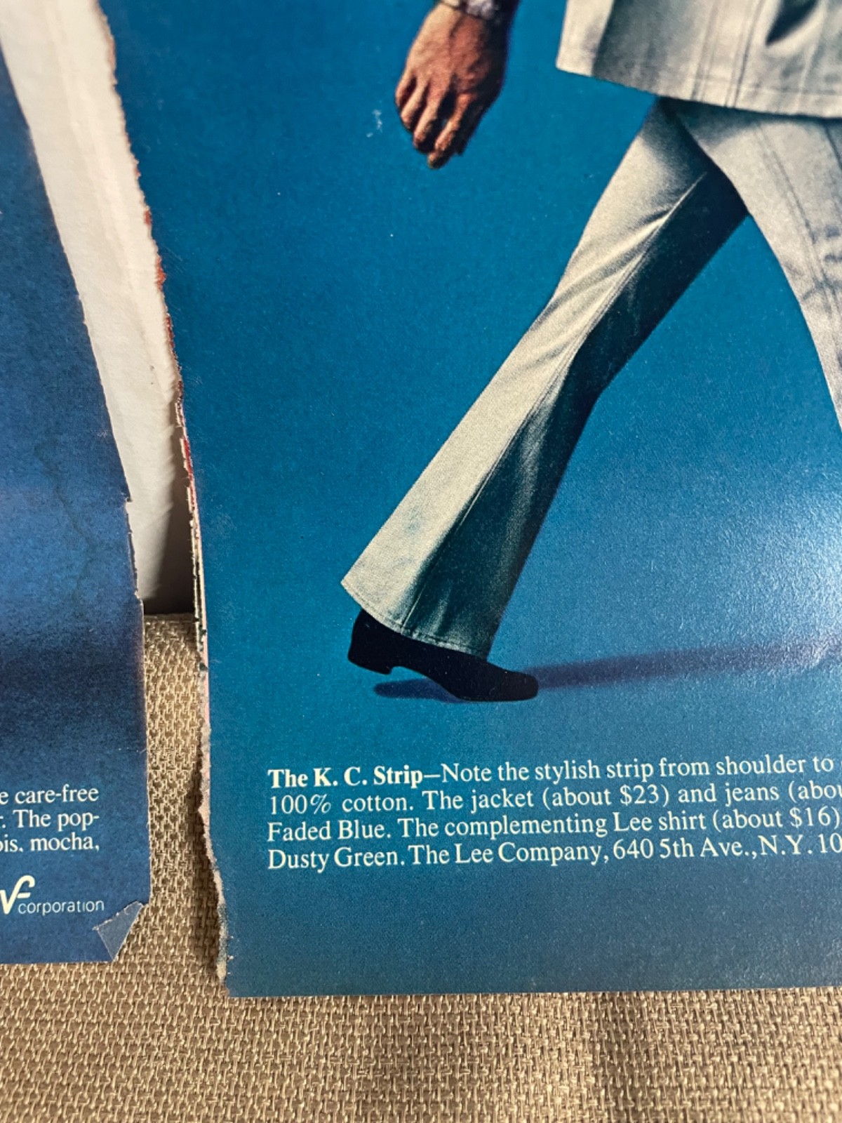 Lee Fits America 1970s Magazine Avertisement Ads lot of 9 Mens Fashion