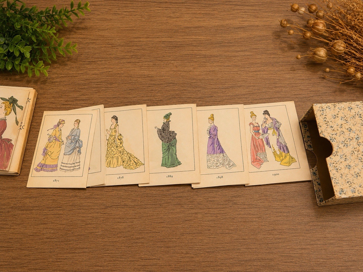 Vintage French Fashion Plate Cards Boxed Set 80 Paris Nilsson 1795-1900 Complete