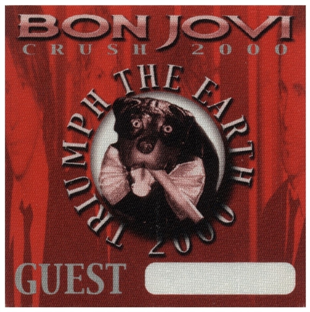 Bon Jovi 2000 Crush concert tour memorabilia Band Guest Backstage Pass