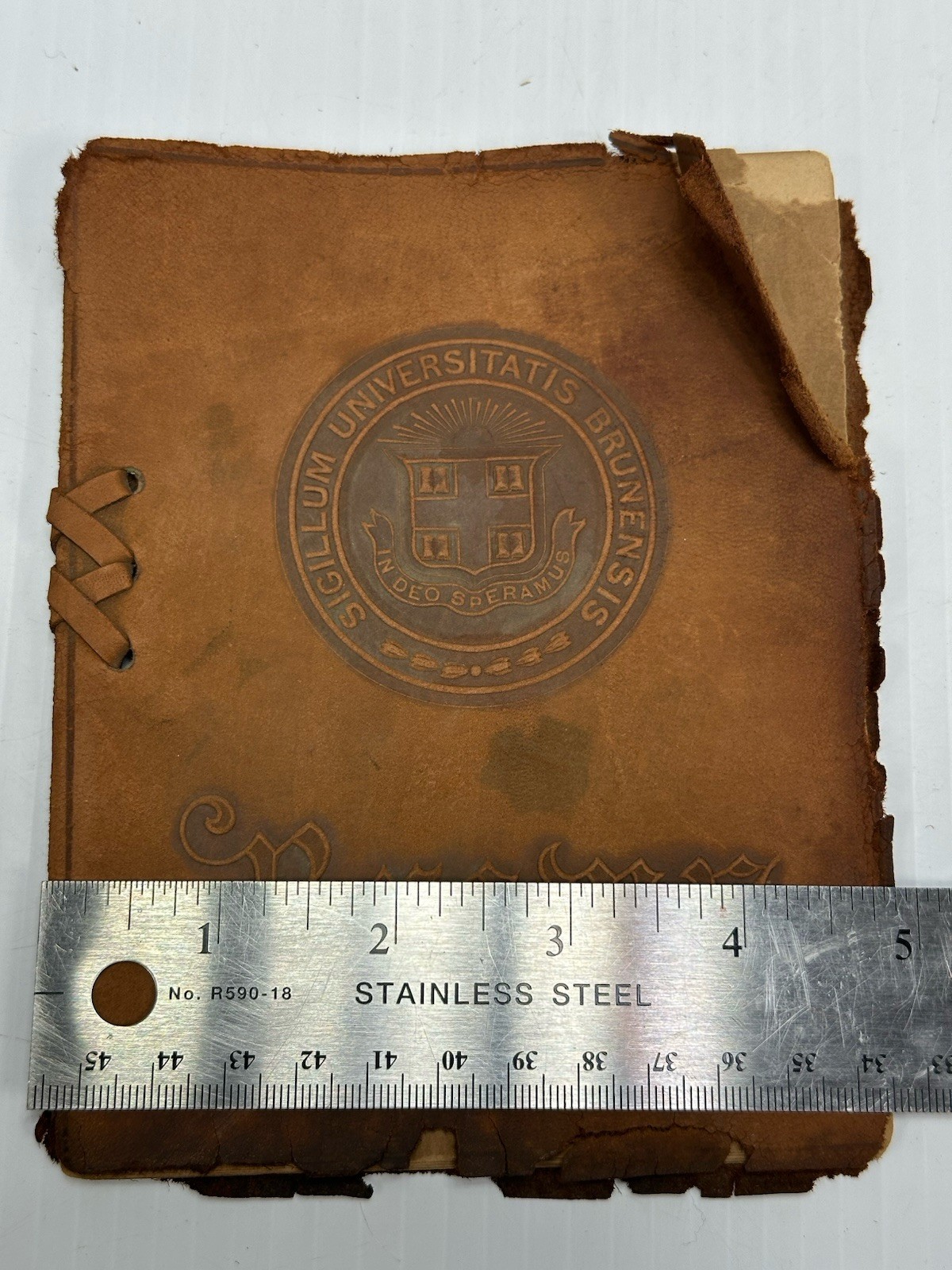 Antique Brown University Class Day 1909 Program Leather Cover Photos