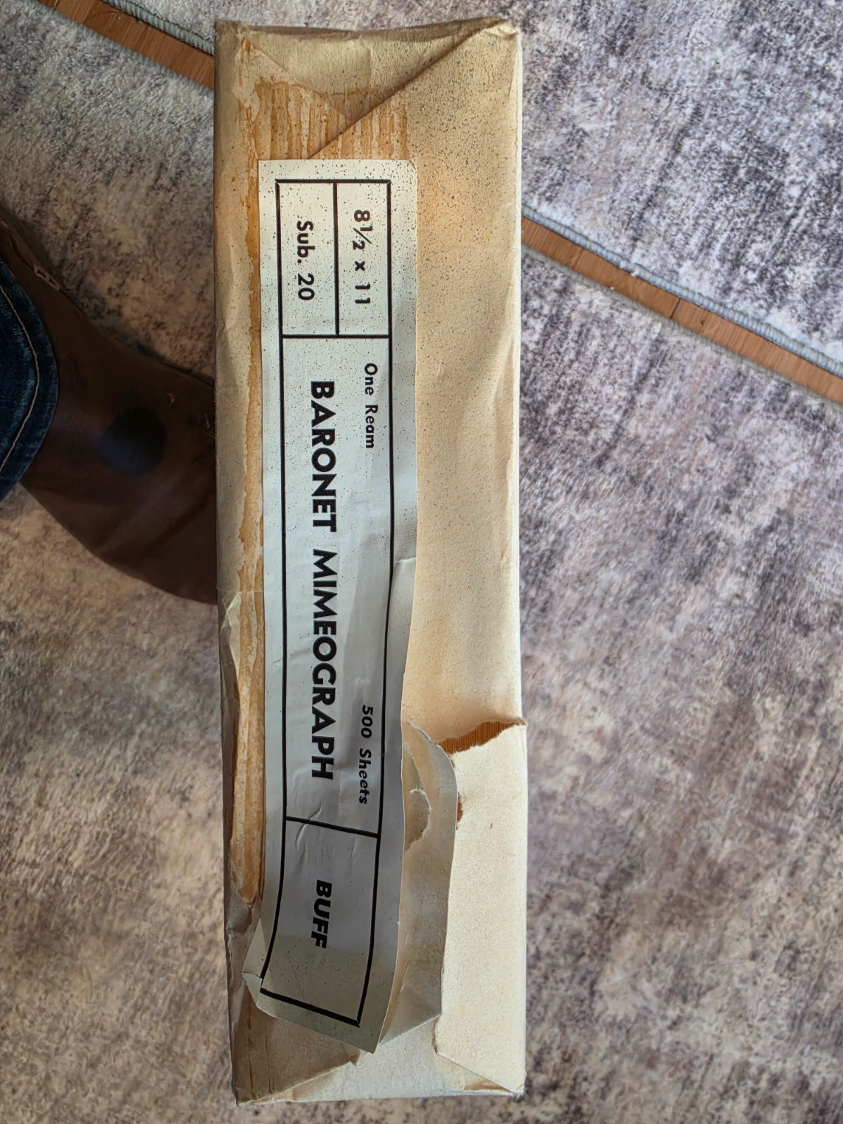 Vintage Mimeograph Paper Baronet MIMEOGRAPH 500 Sheets BUFF
