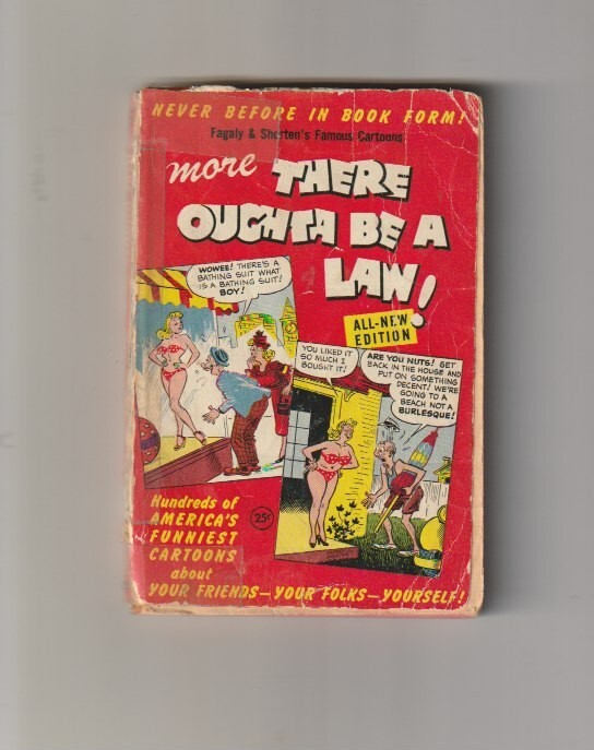J255 There Ought T/B A Law 255 Graphic Humor Vintage Paperback Book Comic Strip
