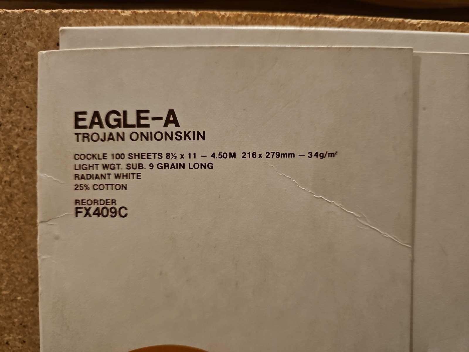 Eagle A Typewriter Paper Trojan Onion Skin Radiant White 8.5 x 11” 153 Sheets