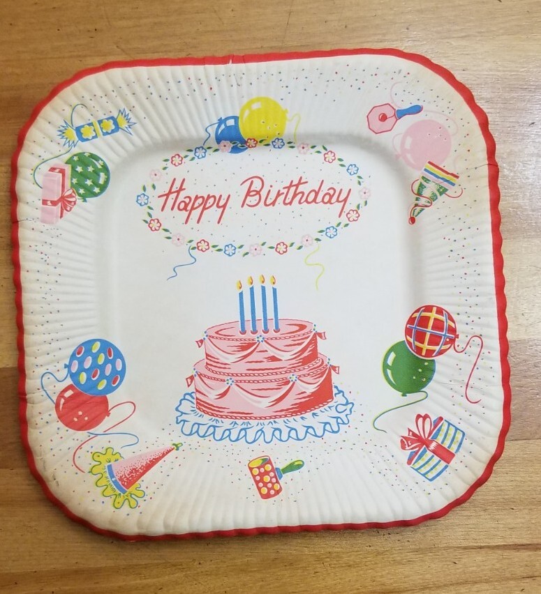 8 Reed? 1940’s-1950’s *HAPPY BIRTHDAY PAPER PLATES*