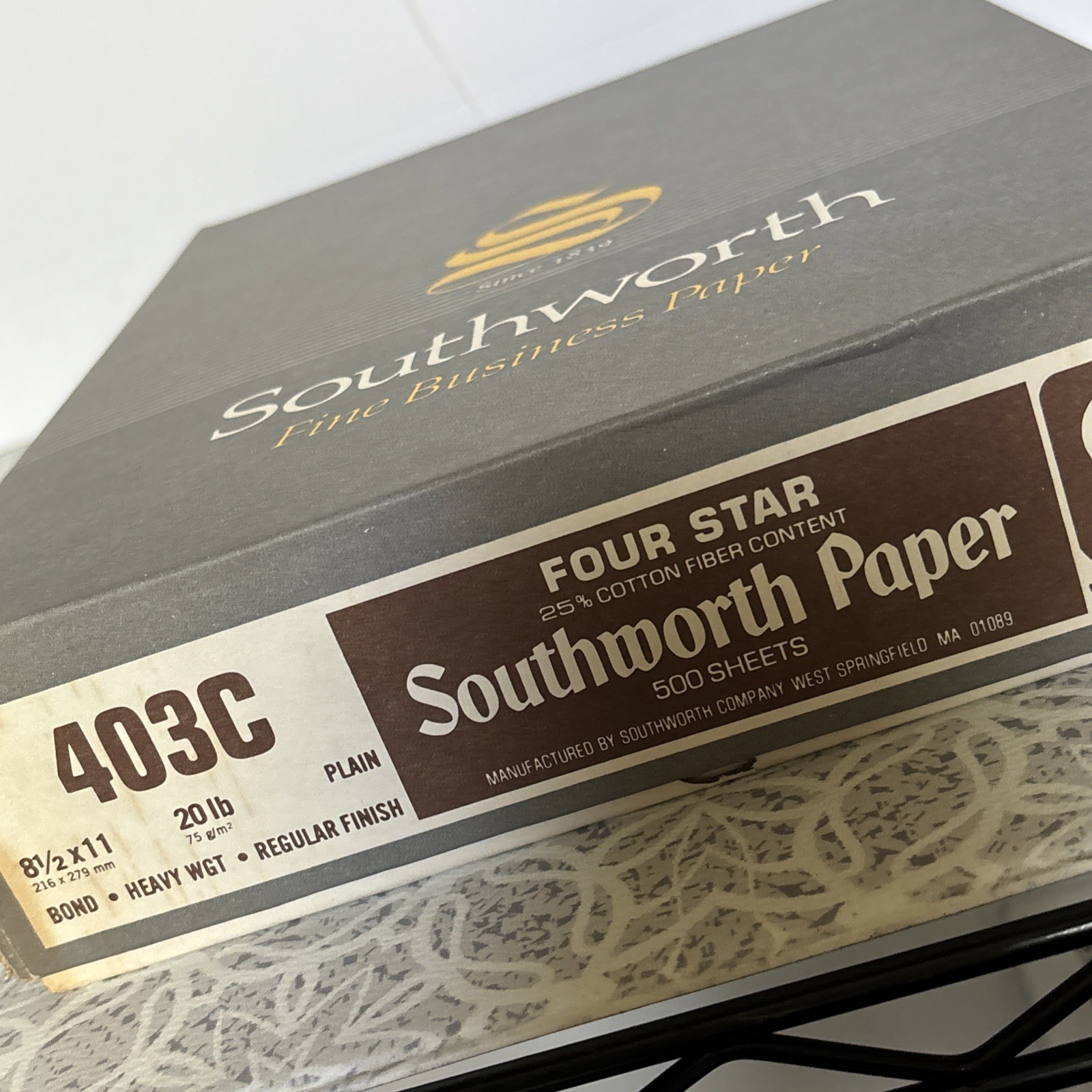 Southworth Fine Business Paper 403C 8.5×11 20lb 500 Sheets Heavy Weight 4 Star