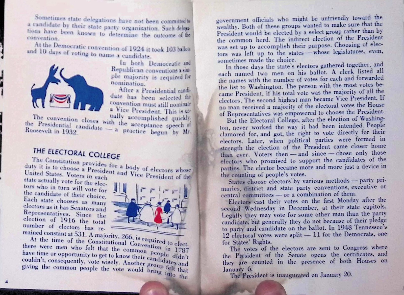 1956 Presidential Handbook Brown Bigelow Election Guide Ballot Capitol