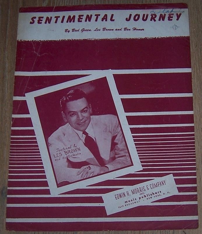 Sentimental Journey Featured Les Brown His Orchestra 1941 Vintage Sheet Music