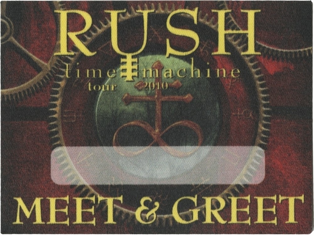 Rush 2010 Time Machine concert tour Meet & Greet Backstage Pass