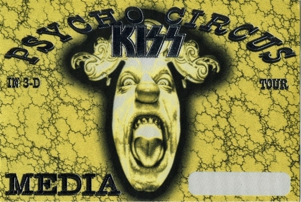 KISS 1998 Psycho Circus concert tour Media foil Backstage Pass