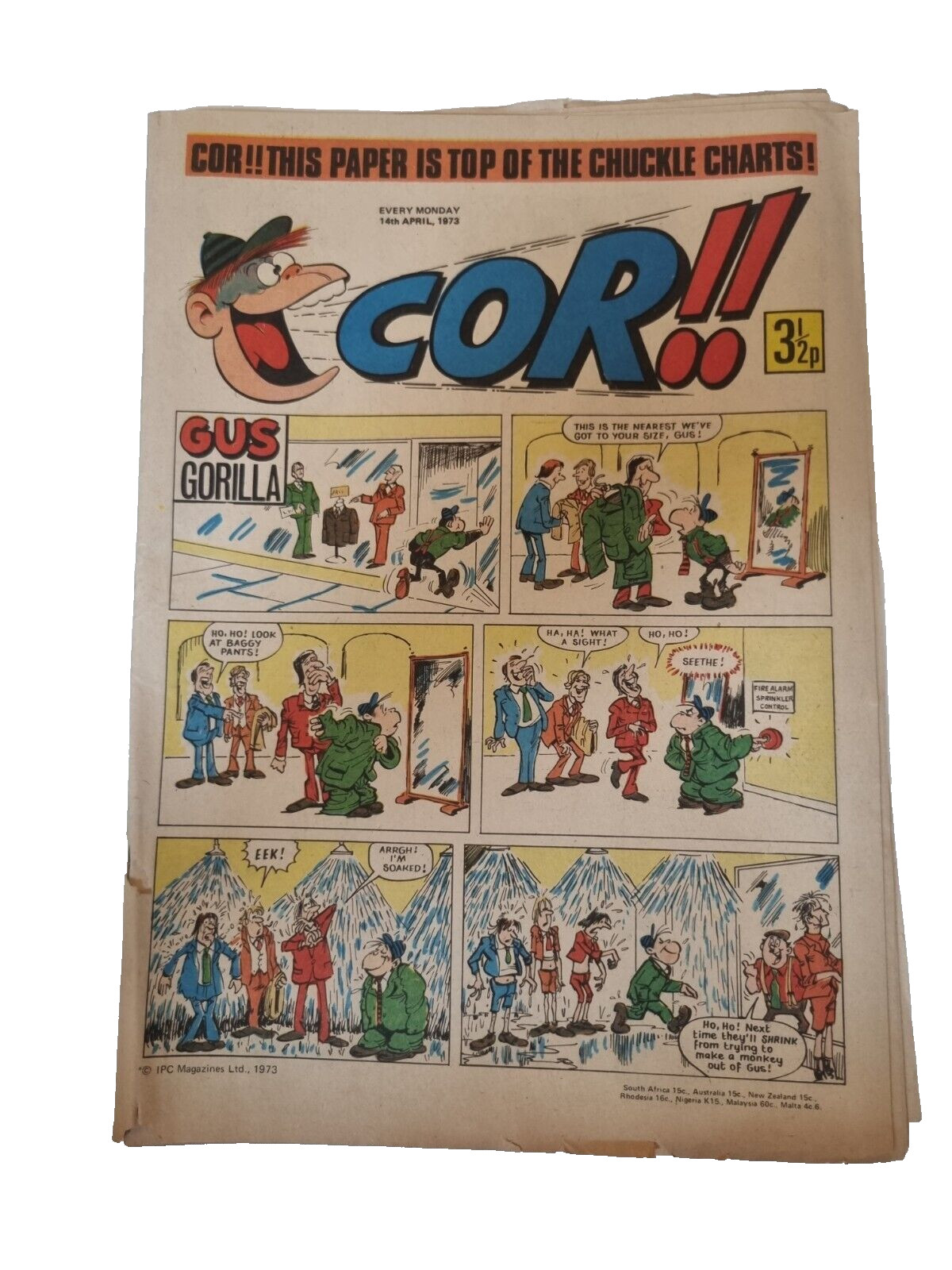 Cor!! 14th JApril 1973 Ipc Magazines British Weekly Comic