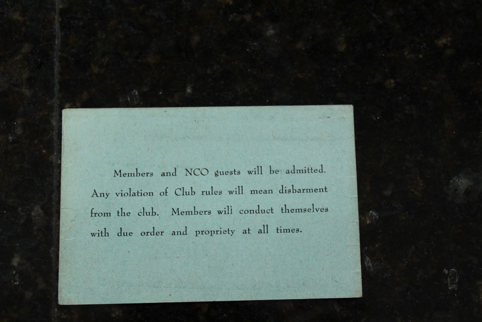 Vintage Ca. 1945 U.S. Army Non-Commissioned Officers Club No. 1 Oahu Bellows