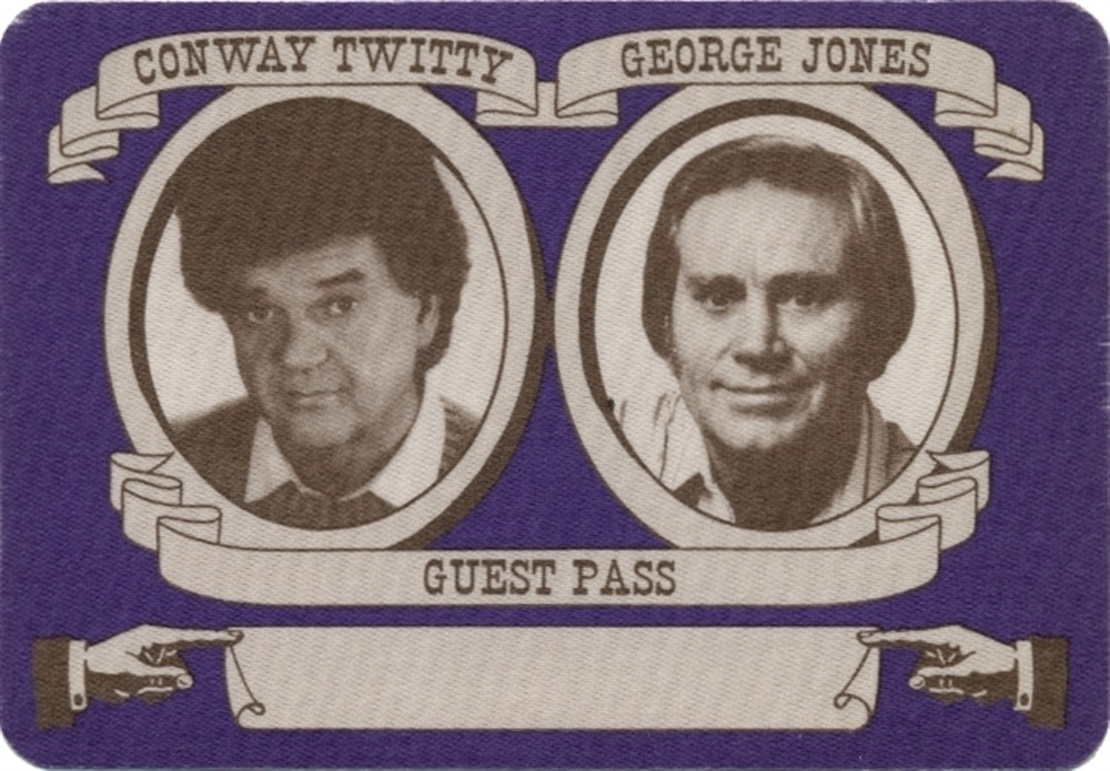 Conway Twitty 1989 concert tour w/ George Jones Working Crew Backstage Pass