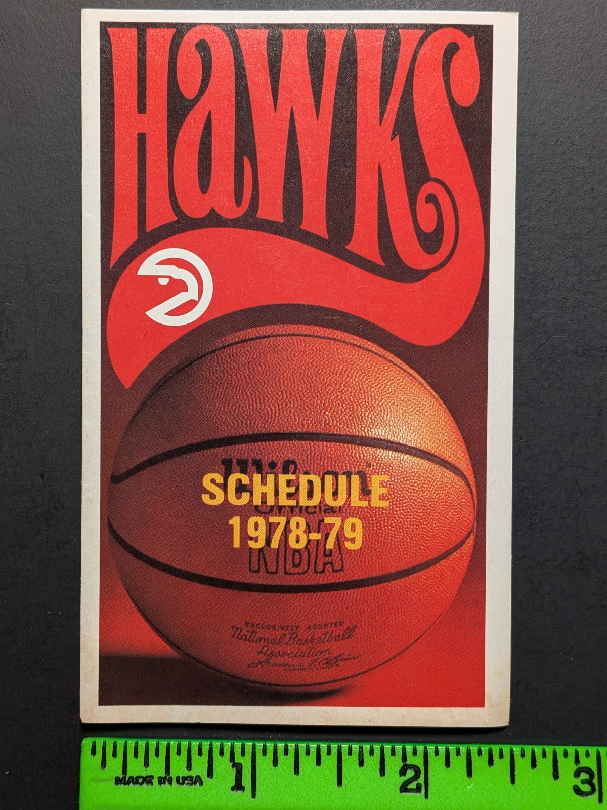 Atlanta Hawks 1979 Foldout Basketball Pocket Schedule