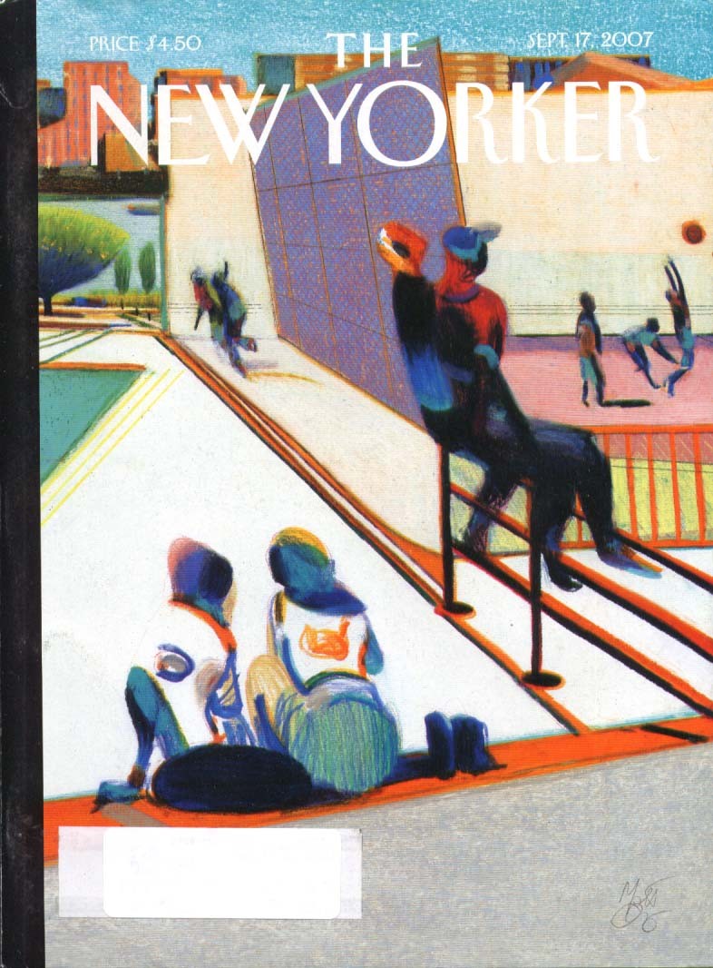 New Yorker cover Mattotti urban sportscape 9/17 2007