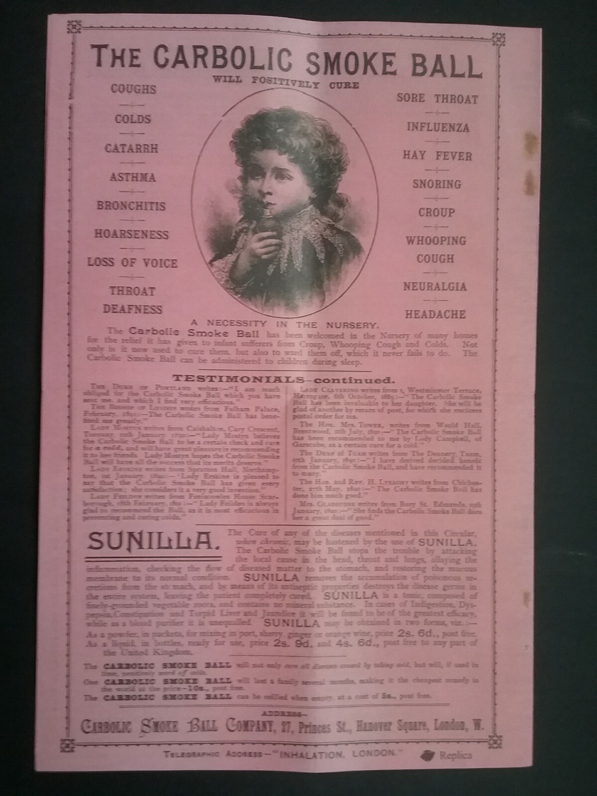 VICTORIAN THE CARBOLIC SMOKE BALL BOOKLET ***(SEE DESCRIPTION FOR DETAILS)***