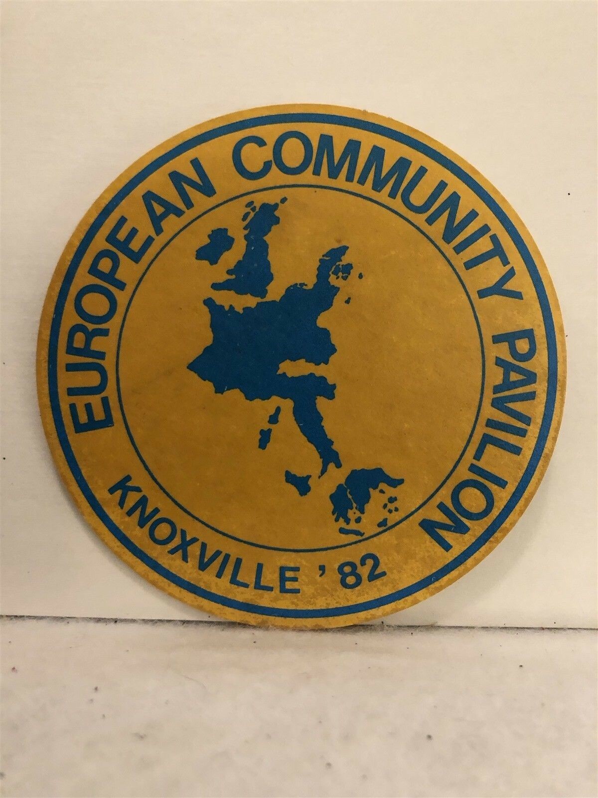 1982 Worlds Fair Knoxville Tennessee TN European Community Pavilion Decal Vtg