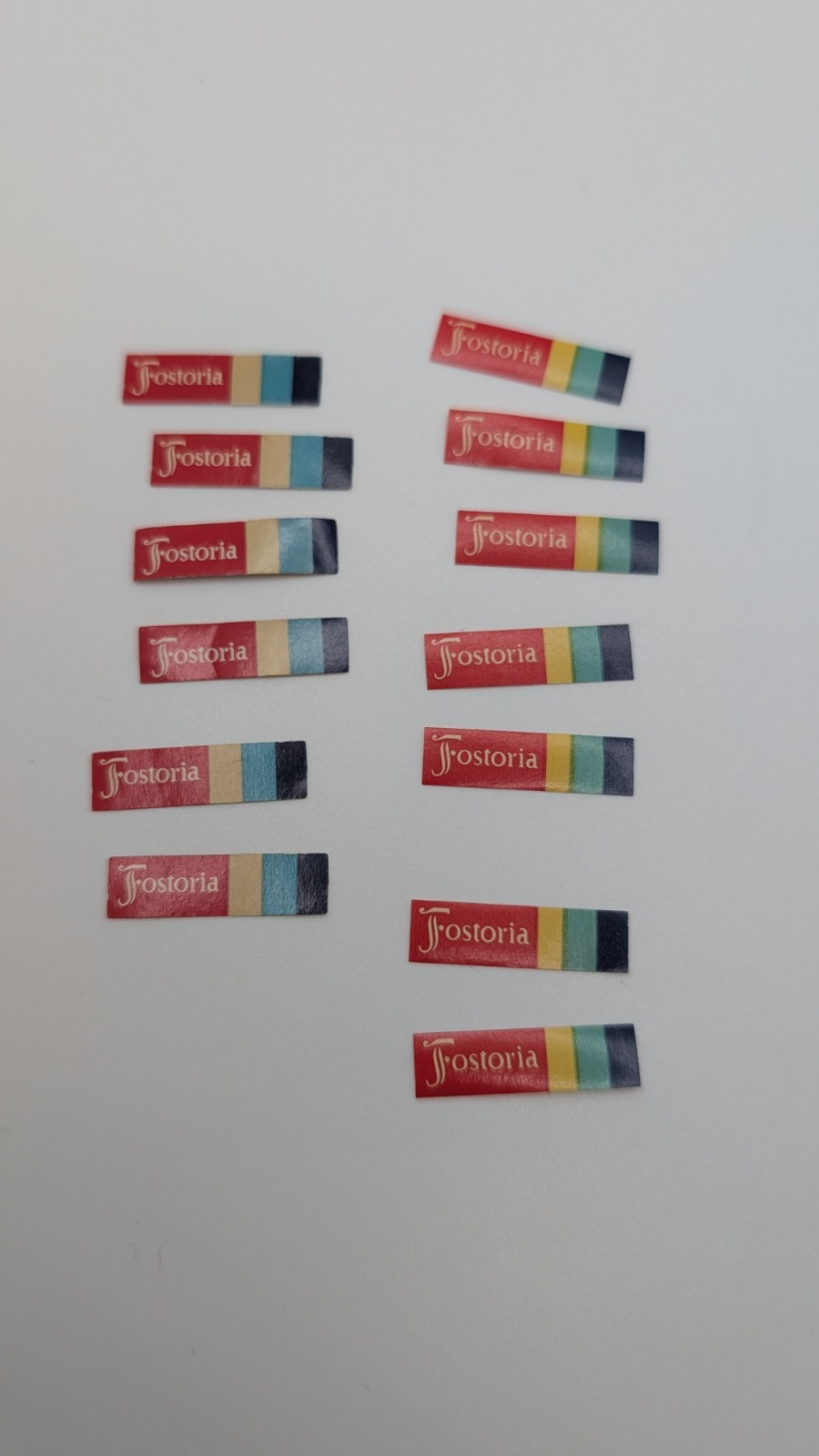 Vintage Fostoria Glass Labels (13) – Free Shipping!
