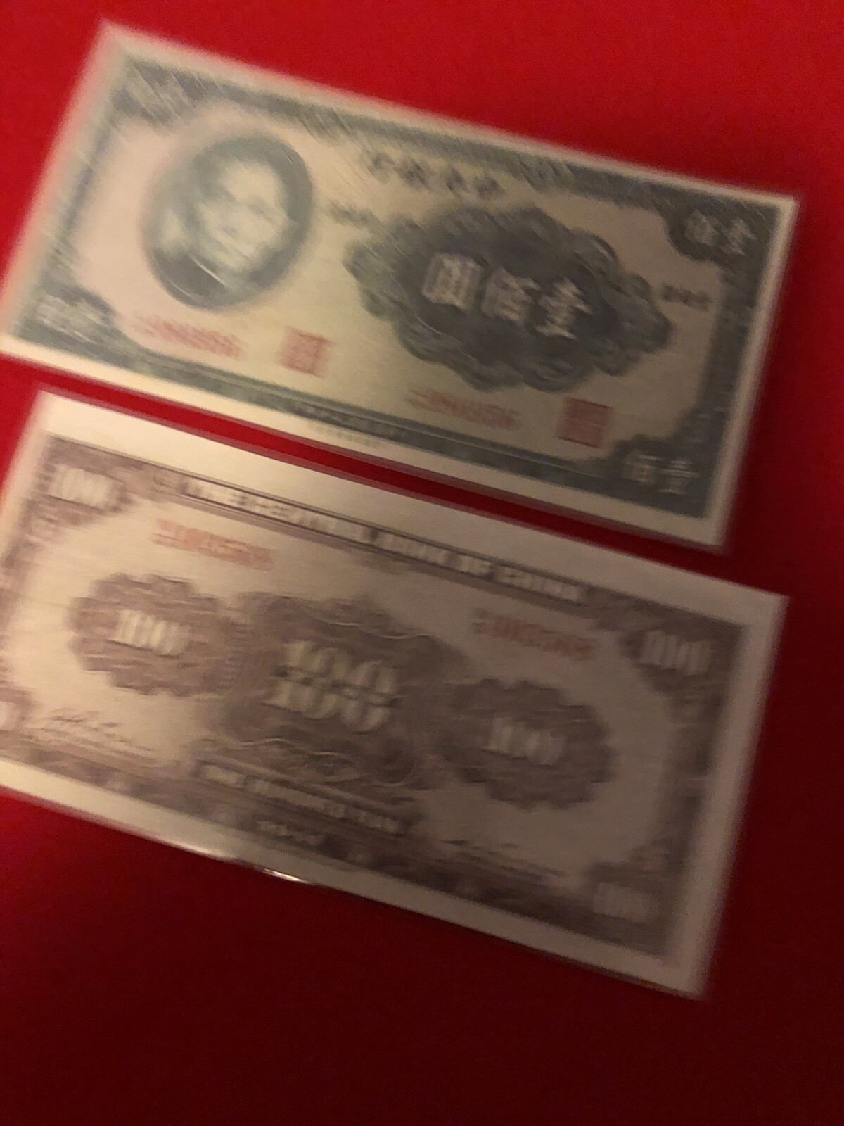 CHINA – 100 YUAN / LAMMINATED HISTORICAL REPLICA SOUVENIR NOTE PRINT – 1941 NOTE
