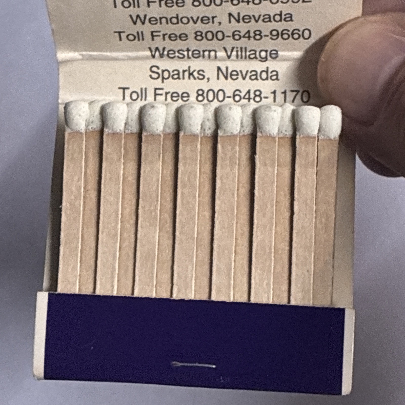 Unstruck Rainbow Casino Reno Wendover Las Vegas Nevada Vintage Purple Matchbook