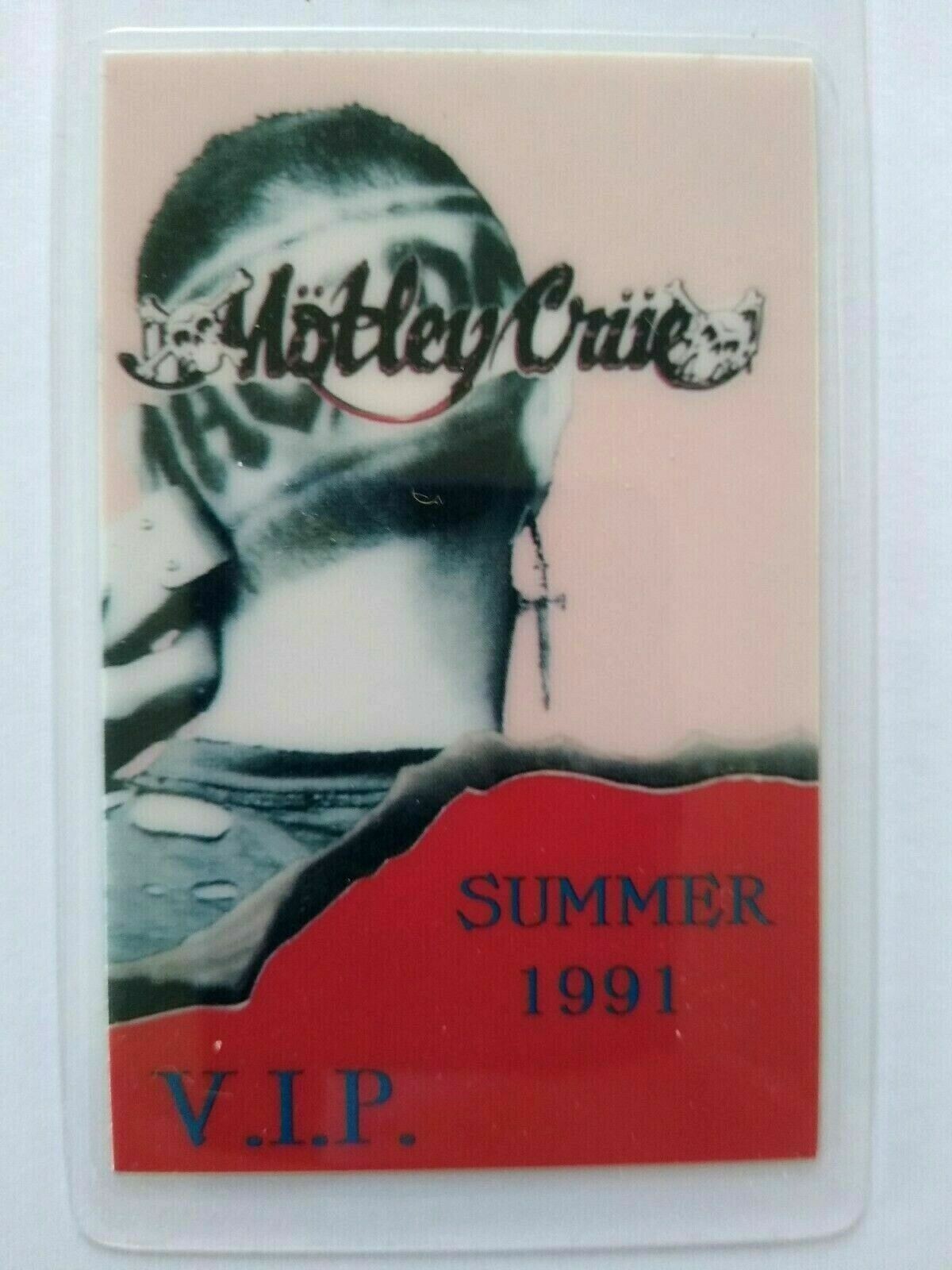 Motley Crue AC/DC 1991 Backstage Pass Original Monsters Of Rock Metal Music VIP