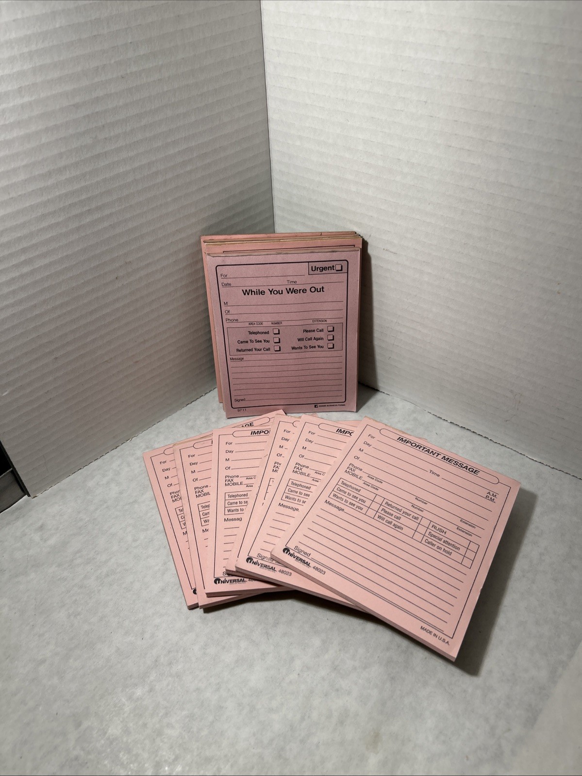 Vintage Telephone Message Pads Pink WHILE YOU WERE OUT Lot Of 6+
