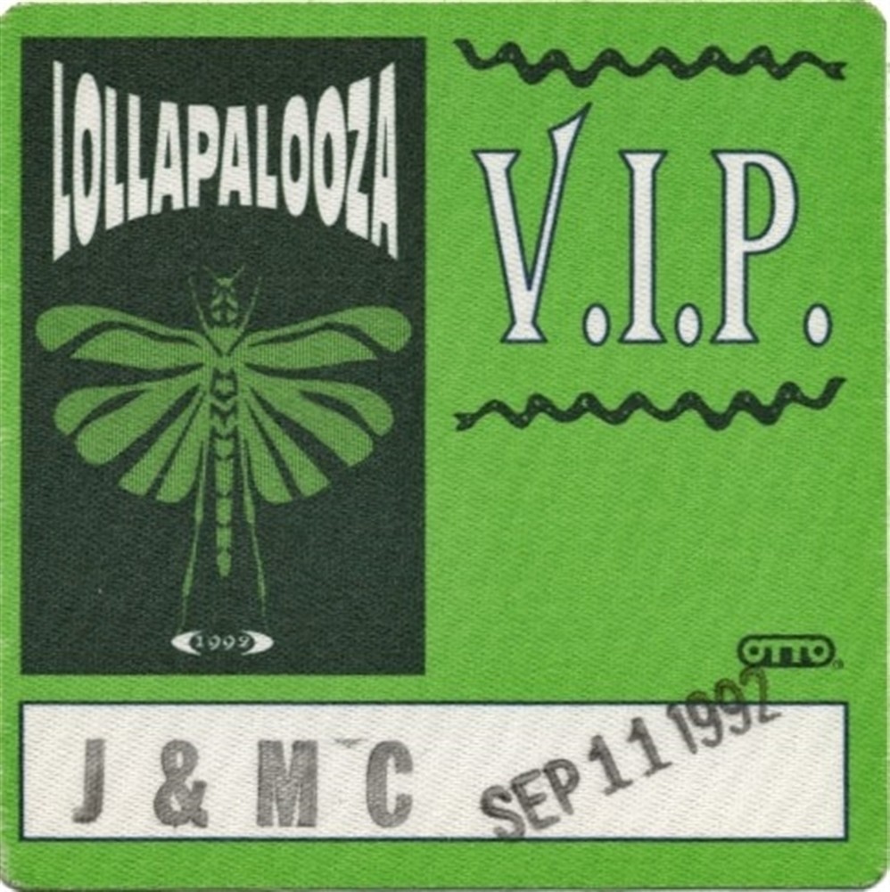 Soundgarden 1992 Lollapalooza tour w/ Pearl Jam, RHCP, Ministry Backstage Pass