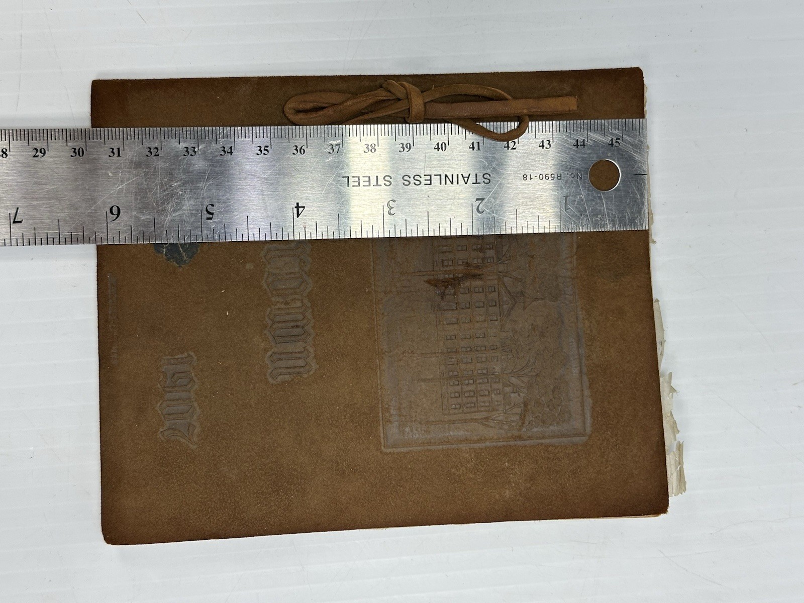 Antique Brown University Class Day 1907 Program Leather Cover Photos