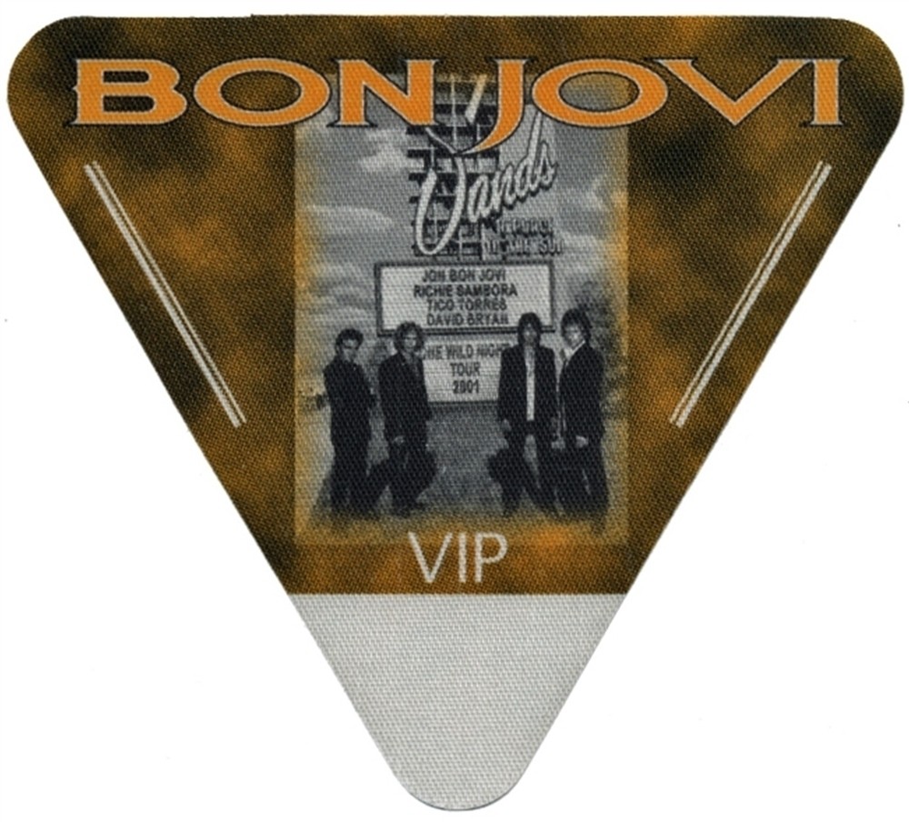 Bon Jovi 2001 One Wild Night concert tour VIP Guest Backstage Pass