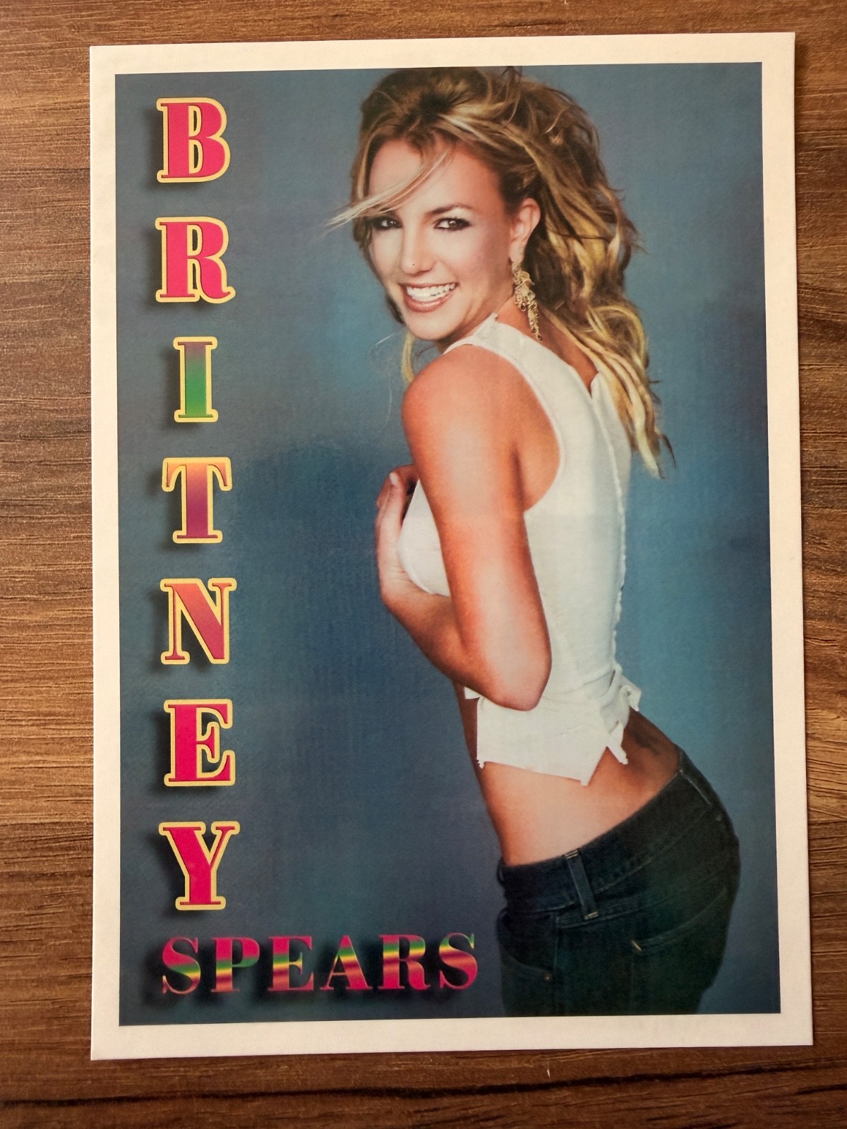 Vintage Turkish Britney Spears Original Postcard Rare Pop Icon Collectible