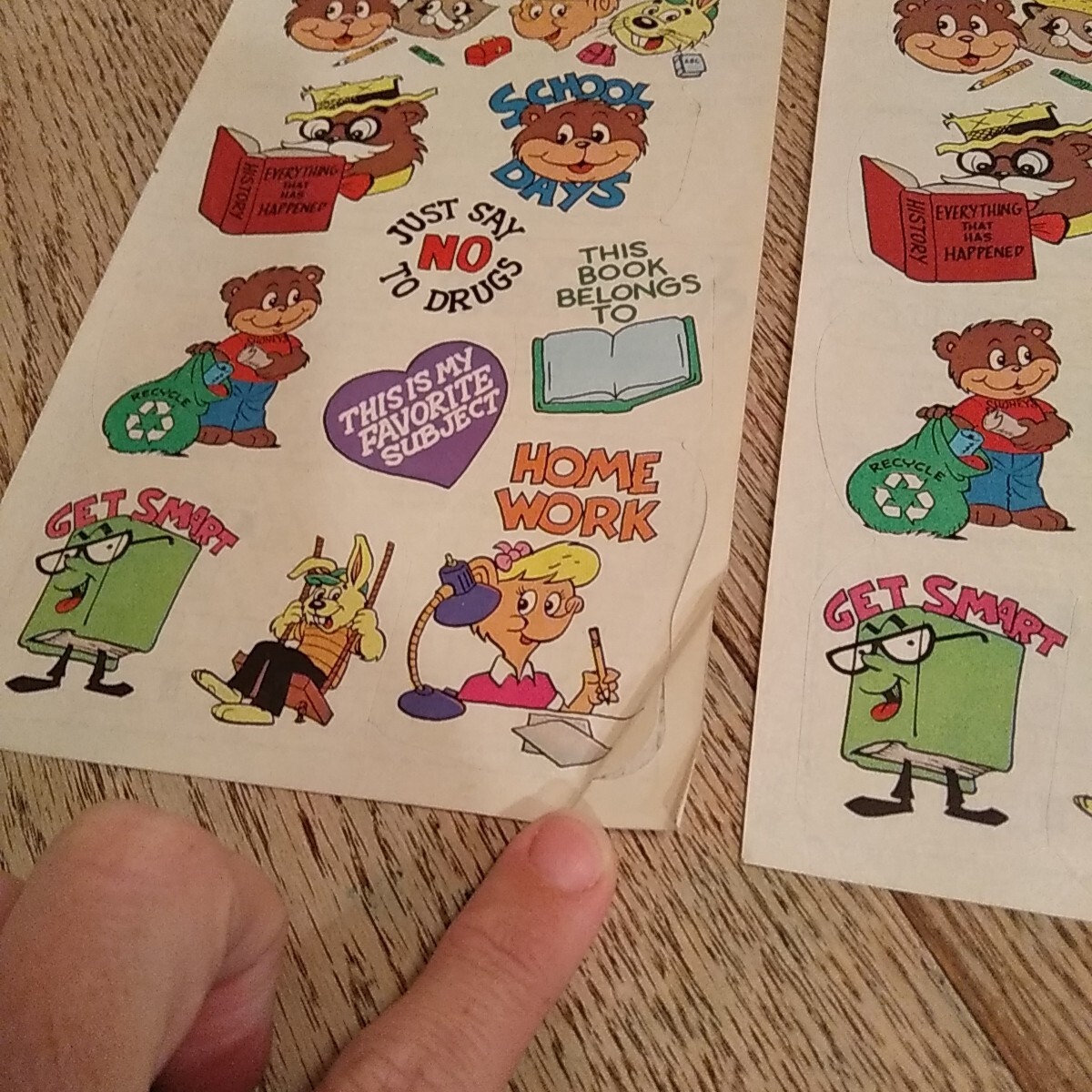 Vintage 1992 Stickers Shoney’s Bear Cub Club From Tennessee Set Of 4 Sheets