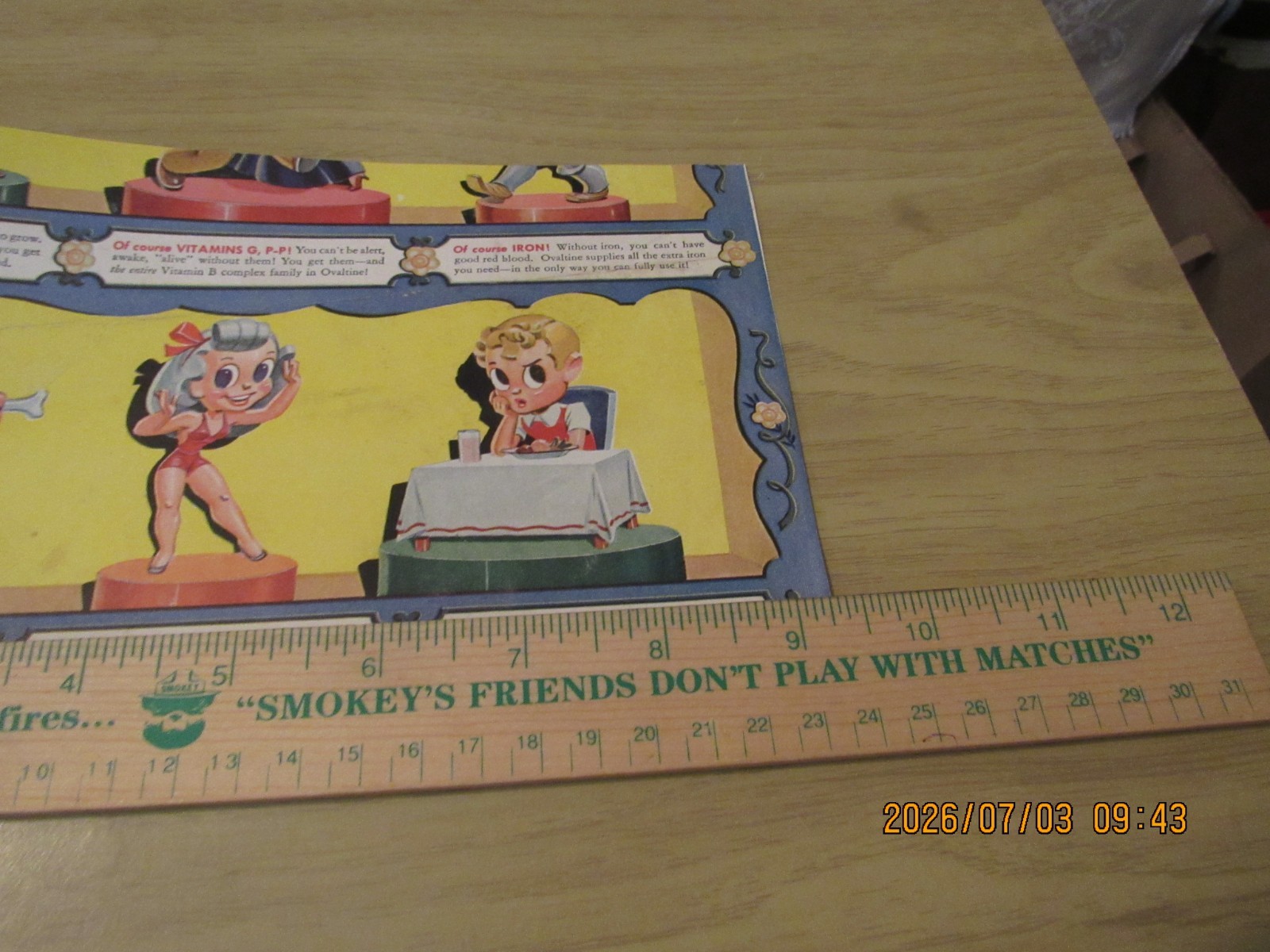 VTG Lithograph Children’s Vitamins Advertisement