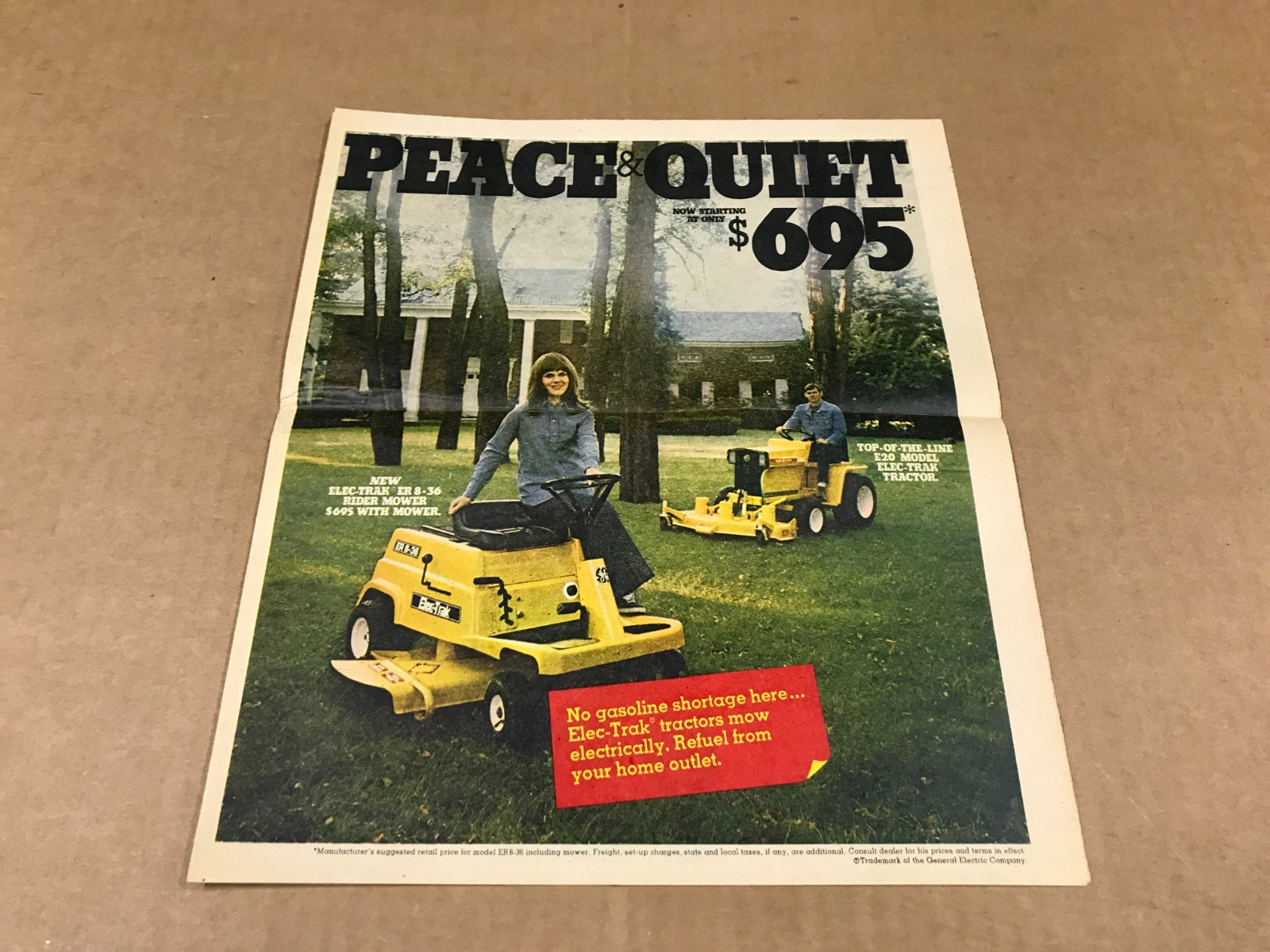 Vintage Peace & Quiet – General Electric Elec-Trak Mowers Dealer Sales Catalog