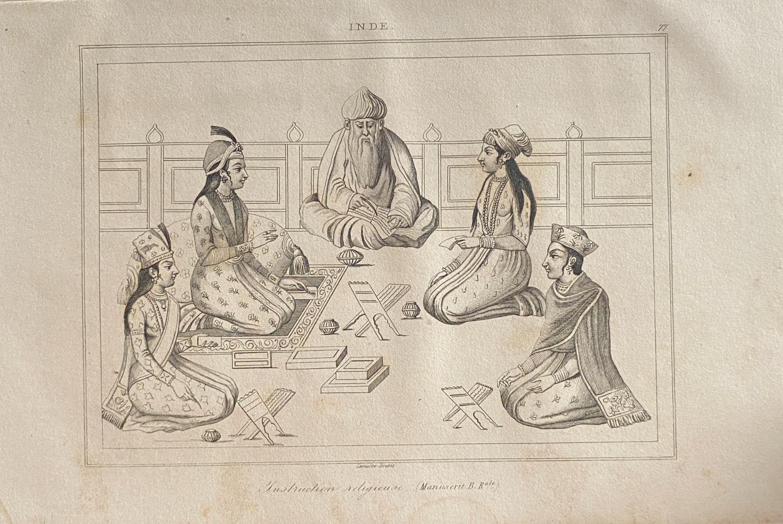 Engraving India 1843 “Religious Instruction”