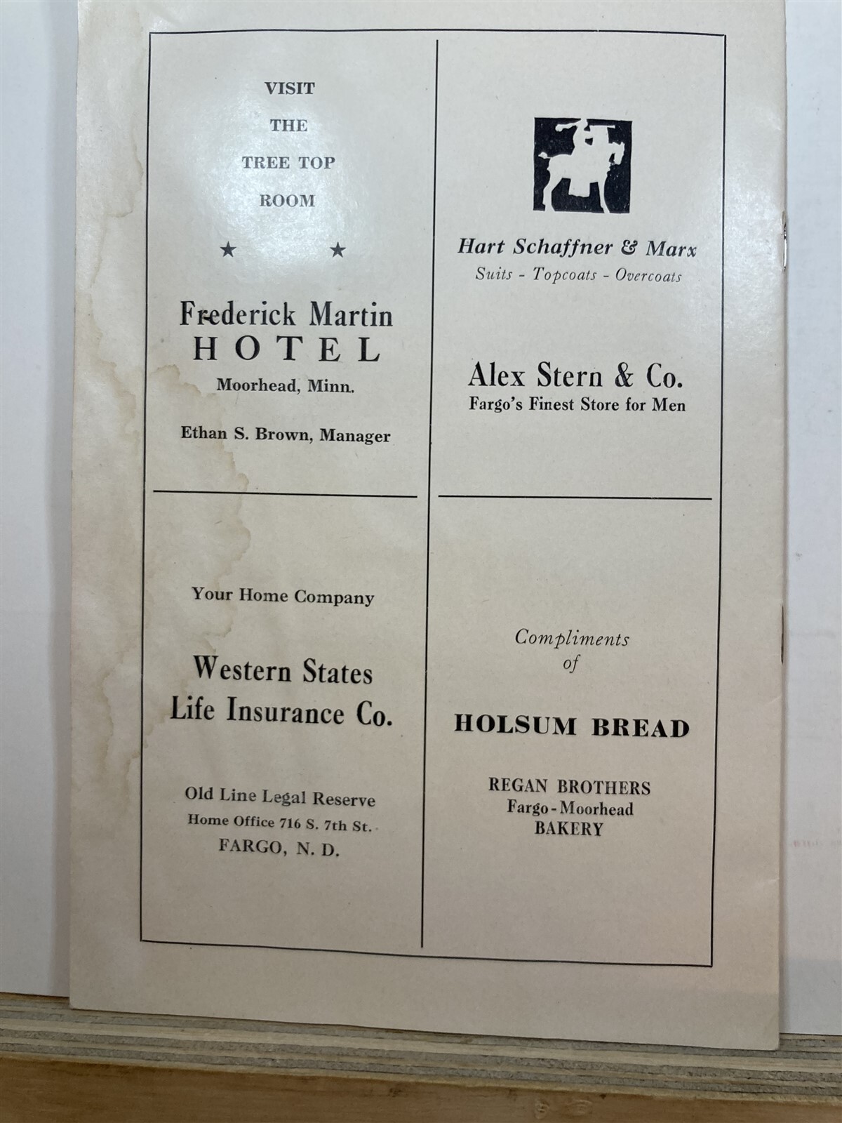 1951 Fargo Moorhead Winter Club Jack Frost Ice Skating Revue Program ND MN Vtg