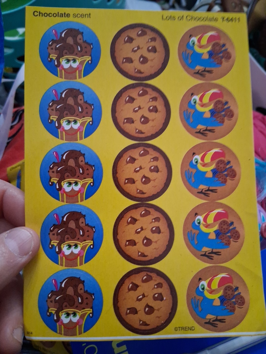 VTG TREND Scratch & Sniff Stinky Sticker Sheet CHOCOLATE Scent Cookie Sundae 90s