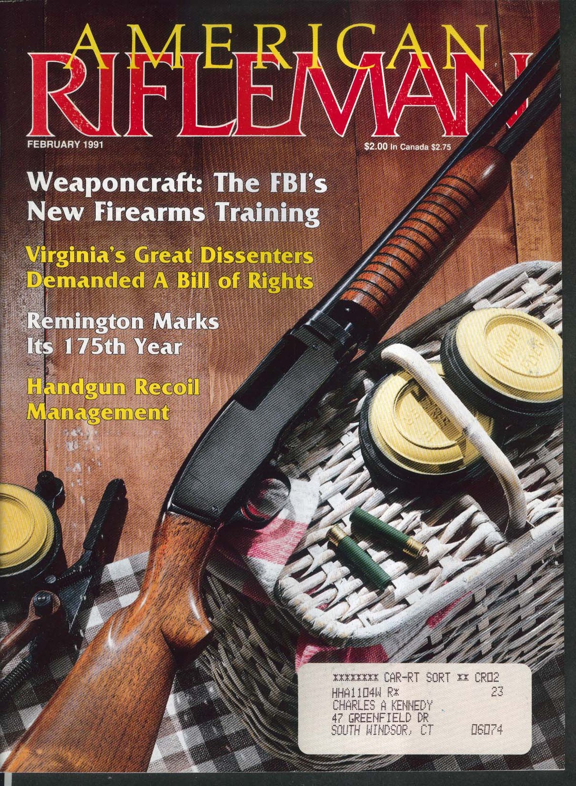 AMERICAN RIFLEMAN Remington Winchester 42 7.65×53 Mauser 2 1991