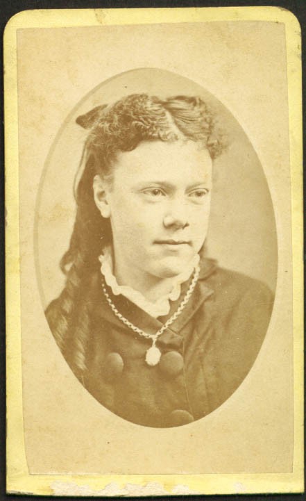 Unknown young woman CDV E D Bangs Milwaukee WI